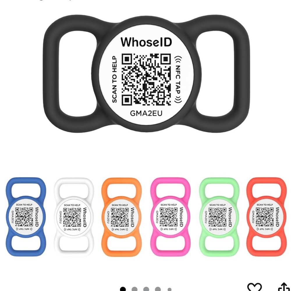 QR Code Dog Tag with NFC Personalized Pet ID Tag Large